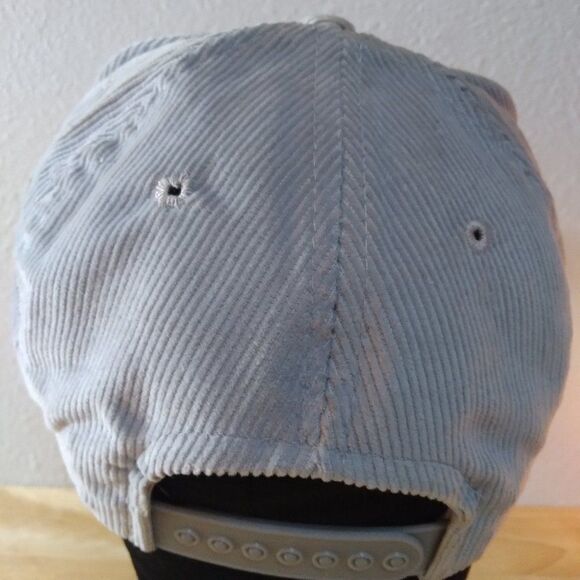 Deadstock Vintage Construction Machinery Patch Corduroy Snap Back Hat - Picture 5 of 9